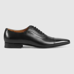 古驰/Gucci 真皮链系带鞋 407290 BLM00 1000