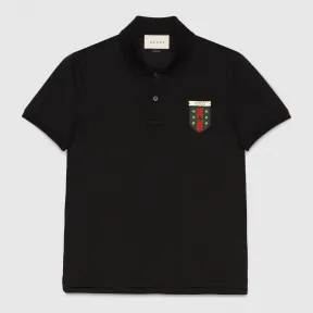 古驰/Gucci 织带盾牌纯棉polo衫 408322 X7333 1000