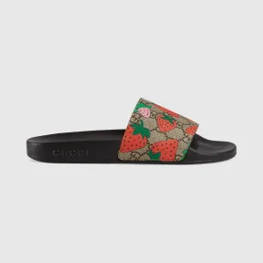 古驰/Gucci GG和Gucci草莓印花拖鞋 408508-G2200-8919