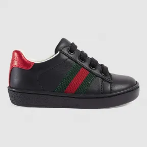 古驰/Gucci 儿童真皮织带低帮鞋 433146 CPWE0 1074
