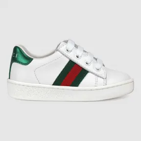 古驰/Gucci 儿童真皮织带低帮鞋 433146 CPWE0 9075