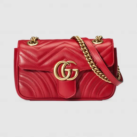 古驰/Gucci GG Marmont系列绗缝迷你手袋 446744-DTDIT-6433