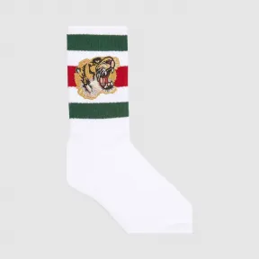 古驰/Gucci 老虎图案弹力棉短袜 450039-4G482-9066