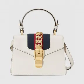 古驰/Gucci Sylvie 系列皮革迷你手袋 470270-D4ZAG-8605