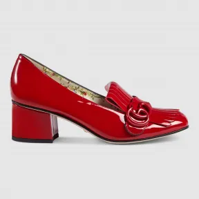 古驰/Gucci Marmont漆皮中跟浅口鞋 474510 BNC00 6433
