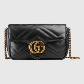 古驰/Gucci GG Marmont系列绗缝皮革超迷你手袋 476433 DSVRT 1000