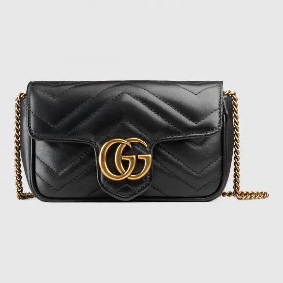 古驰/Gucci GG Marmont系列绗缝皮革超迷你手袋 476433 DSVRT 1000