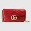 古驰/Gucci GG Marmont系列绗缝皮革超迷你手袋 476433 DSVRT 6433