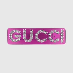 古驰/Gucci 水晶Gucci单只发夹 513120-I4771-8520