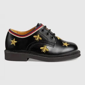 古驰/Gucci 幼儿蜜蜂和星星图案系带鞋 522231 D7310 1066