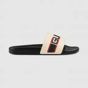 古驰/Gucci Gucci条纹橡胶拖鞋 522884-JC200-9572