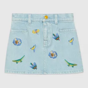 古驰/Gucci 儿童刺绣牛仔裙 544513 XDAGJ 4493
