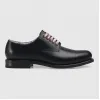 古驰/Gucci 黑色皮革系带鞋 547656 0GQ00 1000