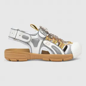 古驰/Gucci 女士饰水晶皮革网纱凉鞋 571557 98D10 8475