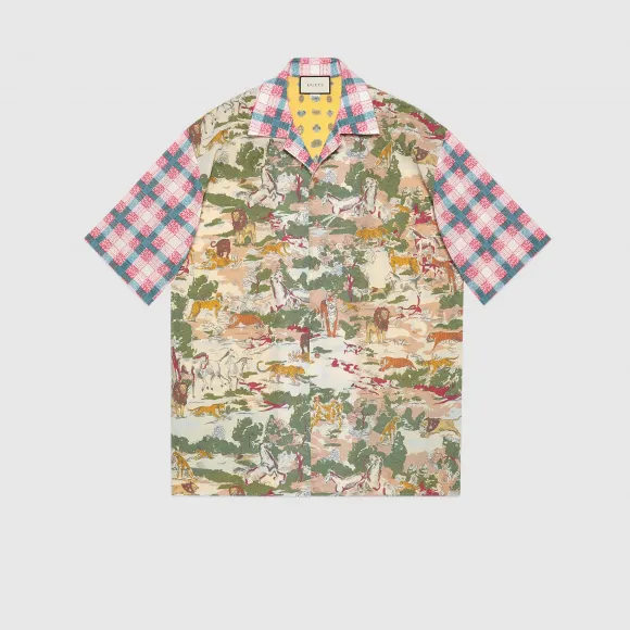 古驰/Gucci 超大造型印花棉质保龄球衫 574559 ZACPC 2338