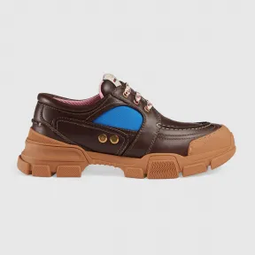 古驰/Gucci 皮革尼龙拼接系带鞋 576048 1DZ10 2165