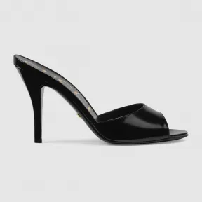 古驰/Gucci 皮革高跟凉拖鞋 593389 CLG00 1000