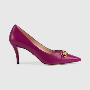 古驰/Gucci 女士 Zumi系列中跟皮革浅口鞋 596860_C9D00_5426