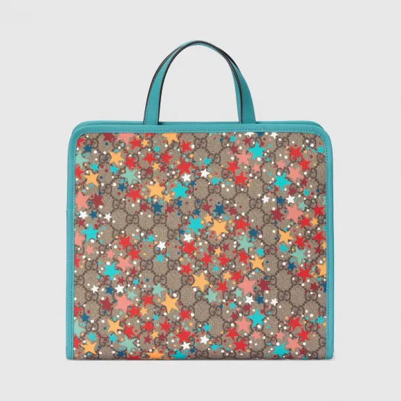 古驰/Gucci 儿童GG星星印花托特包 605614-2R6BN-8581