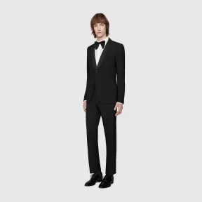 古驰/Gucci New Signoria系列羊毛马海毛混纺无尾礼服 606237_Z6903_1000