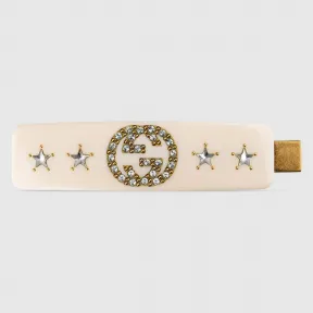 古驰/Gucci 水晶互扣式双G发夹 630703-I4772-8588