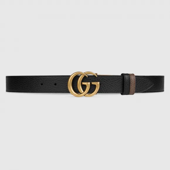 古驰/Gucci 双G带扣双面腰带 643847-CAO2T-8170