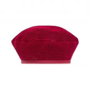 古驰/Gucci 栗色 棉质|小牛 皮质r 女士 贝雷帽 656574-3HAC5-6474