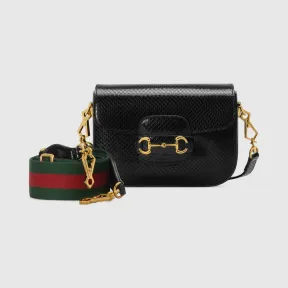 古驰/Gucci  马衔扣1955系列蟒蛇皮迷你手袋 658574-L2DRG-1060