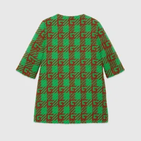 古驰/Gucci 儿童方形G字格纹羊毛大衣 695261-ZAIRL-3331 