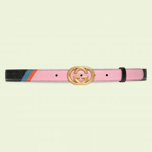 古驰/Gucci 互扣式 G 条纹腰带 709982-AAARB-8442 