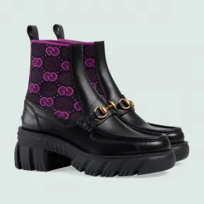 古驰/Gucci 女士马衔扣 GG 平纹针织靴 718716-AAA4Y-1074 