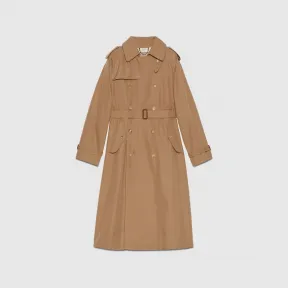 古驰/Gucci 棕色华达呢风衣 742761-Z8BJM-9804