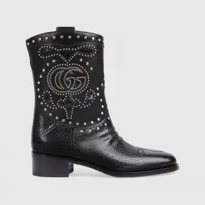 古驰/Gucci 女式双 G 铆钉靴子 750508-AAA5R-1000