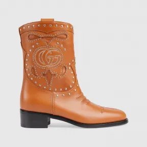 古驰/Gucci 女式双 G 铆钉靴子 750508-AABCR-2176