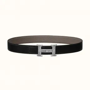 爱马仕/Hermes H Touareg皮带扣&双面皮腰带32毫米 H029938CS05-H073967CAAC120