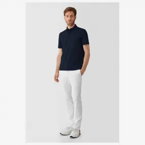 爱马仕/Hermes 淡蓝色 Broderie H纽扣领polo衫 H072325HA69ME