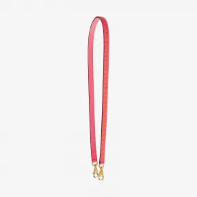 爱马仕/Hermes 玫瑰色 Tressage cuir demi-chevron肩带16毫米 H076300CCAD085