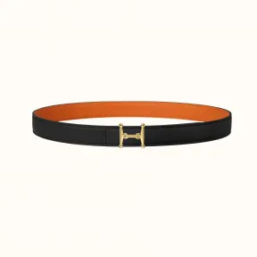 爱马仕/Hermes Mors H皮带扣&双面皮腰带24毫米 H077922CC06-H052150CABW090