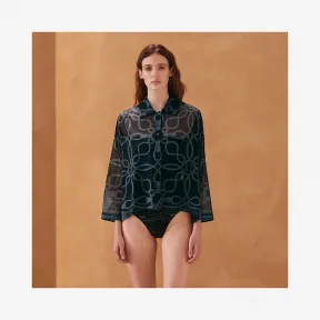 爱马仕/Hermes “Cordelieres”沙滩衬衫 H0E3605DG0236