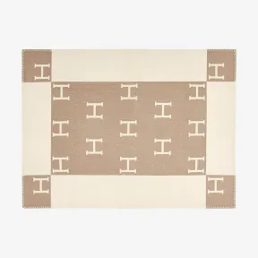 爱马仕/Hermes 蓝色 Avalon婴儿毛毯 H102704M_12