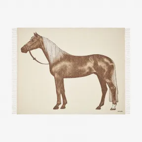 爱马仕/Hermes 米色 Cheval Palomino毛毯 H102956M_04