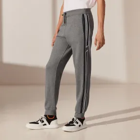 爱马仕/Hermes “Run H”双色慢跑长裤 H167530HA76ME