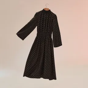 爱马仕/Hermes “佐阿夫与龙骑兵”提花褶边连衣裙 H1H0508DZ0238