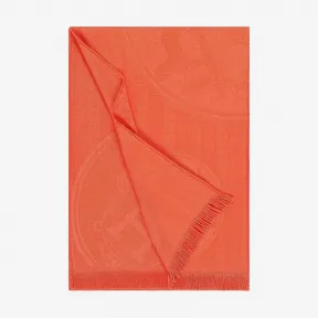 爱马仕/Hermes 米色 “藏书章提花”长围巾 H262494S_D4