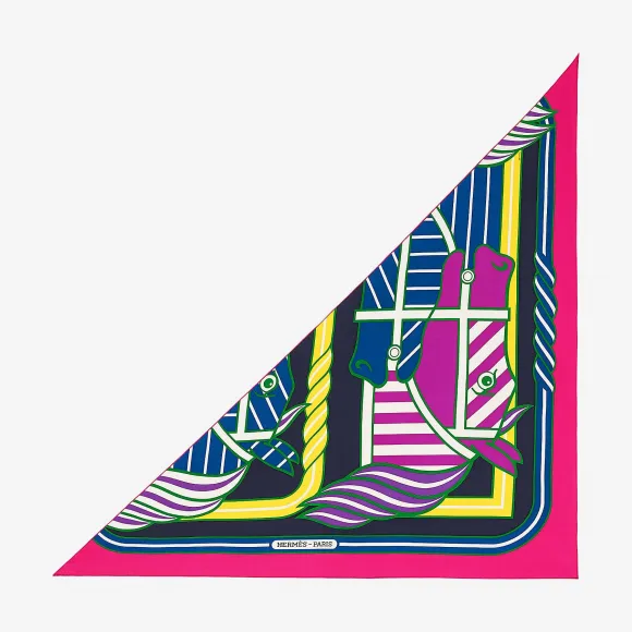 爱马仕/Hermes 灰色 “四马两轮马车Bayadere”大三角巾 H573349S_07