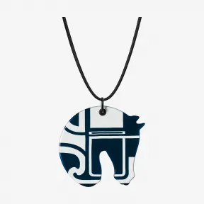 爱马仕/Hermes 黑色 “塔特萨尔马具与公共马车”Tattoo纹项链，大号 H921926FY49