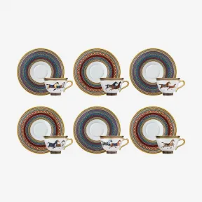 爱马仕/Hermes  “东方骏马”6件套茶杯与杯碟 P009880P