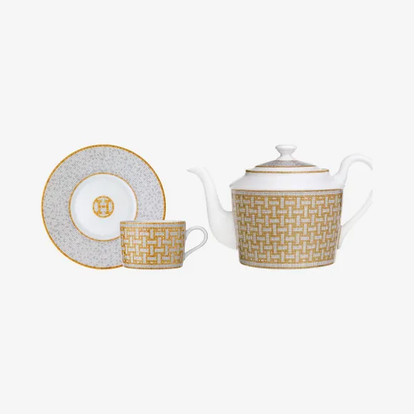 爱马仕/Hermes “24金色马赛克”茶具套装 P026116P