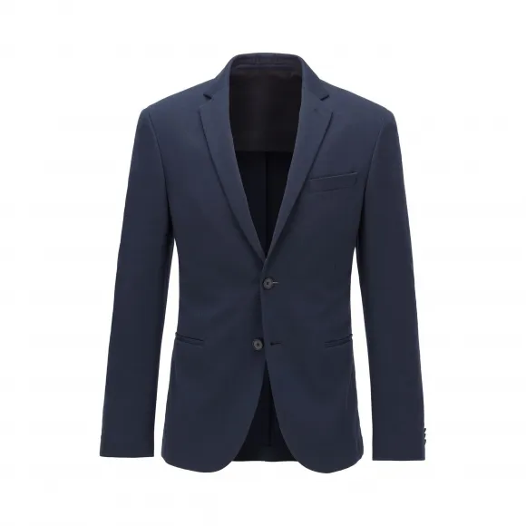 雨果博斯/Hugo Boss 男士棉质混纺平纹针织修身西服 hbas50427086402