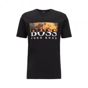 雨果博斯/Hugo Boss 男士印花棉质圆领T恤 50435831001